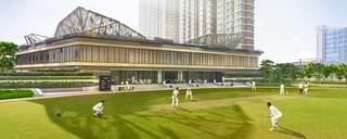 Godrej Kokapet Amenities - A Cricket ground with a full-sized cricket pitch