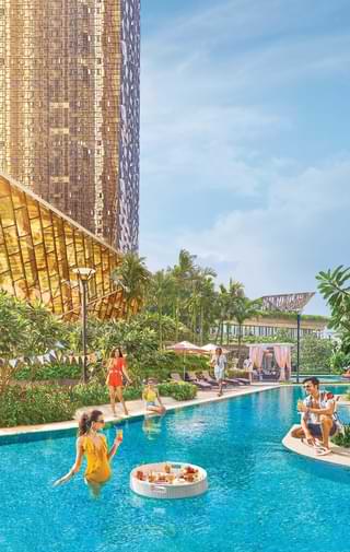 Godrej Kokapet Amenities - 7 swimming pools including an indoor pool for women and children